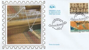 FRANKREICH 2011 FDC STOFF DER WELT YT AUFKLEBER 514 UND 520 - Bild 1 von 1