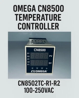 Omega CN8500 Temperature Controller CN8502TC-R1-R2 – 100-250VAC – Made in USA - Image 1 of 4