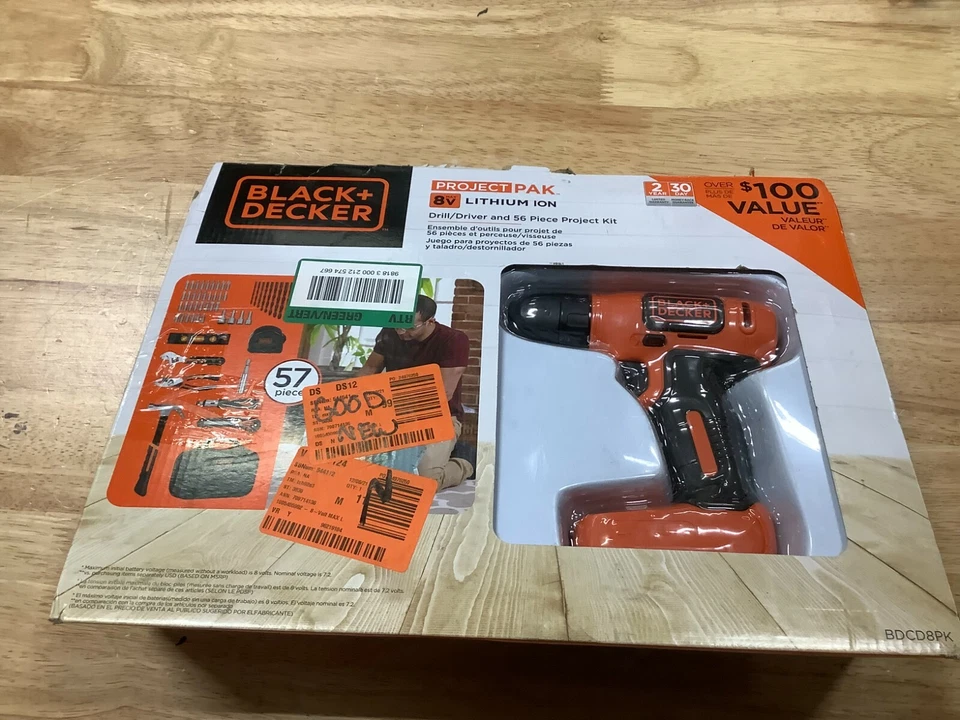 BLACK+DECKER (Kit) BDCD8PK 8-Volt MAX Taladro Recargable y Kit de Proyecto Foto 1 de 1