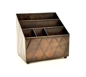 Organizador de cartas y archivos, patrón acolchado - 9"W x 9"H x 6"D. - Imagen 1 de 2