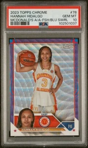 2023 Topps Chrome McDonald's Fuchsia Blue Hannah Hidalgo /125 #78 PSA 10 Pop 1 - Picture 1 of 3