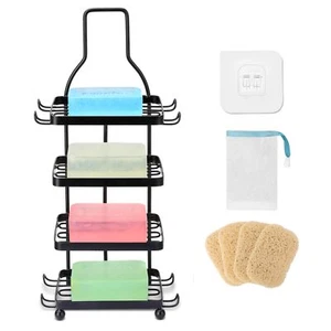 4 Tier Soap Bar Holder For Showerwall Mounted Soap Dish Holder Showerno Drilling - Picture 1 of 7