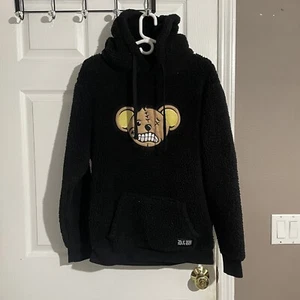 SAM GOLBACH Fleece Hoodie Gr. Small Dumb & Wise gesticktes Logo schwarz Pullover - Bild 1 von 7