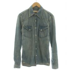 Remi Relief Western Shirt Chambray Long Sleeve Denim Native Pattern Embroidery M