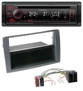 Kenwood MP3 CD USB Bluetooth DAB Autoradio für Fiat Idea (350, 03-11) - grau - Bild 1 von 6