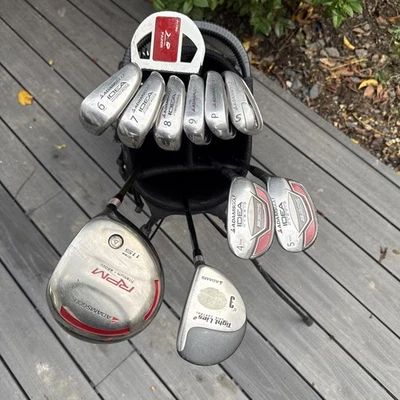FULL RIGHT HANDED MENS ADAMS GOLF SET WITH A WILSON STAFF STAND BAG. FREE POST - Image 1 of 4