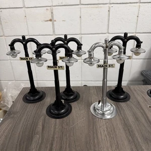 Lot Of 5x Marx O Gauge Main St. Double Light Street Lamps #429 - All Working - Picture 1 of 11