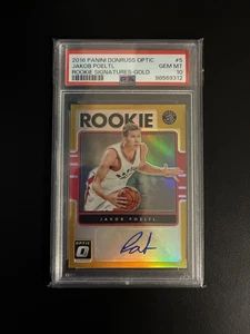 2016 Panini Donruss Optic Jakob Pöltl RC Autograph /10 PSA 10 - Picture 1 of 2
