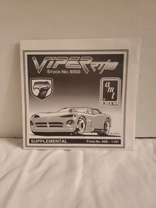 AMT Viper RT/10 # 6550 (nur Anleitung) ohne Bausatz/Teile - Bild 1 von 2