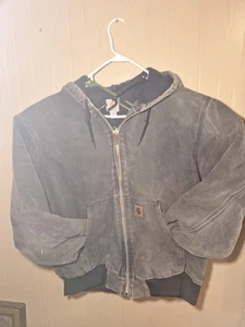 Giacca cappotto da lavoro vintage Carhartt J130 PTL benzina con cappuccio vintage XL raro - Foto 1 di 13