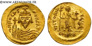 Phocas - Solidus, Constantinople - Picture 1 of 1