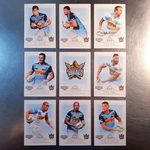 Juego de equipo base NRL Elite 2018 **Sin tarjeta de caja (9 cartas) Gold Coast Titans - Imagen 1 de 3