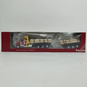 HERPA Promotex HO Scale Super Duty Tri-Drive Logging Truck with Trailer 6394-E - Picture 1 of 23