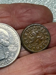 Very Nice 1603 Philip III Milled Hand Struck Coin REAL Spanish 2 Maravedi #2-N - Picture 1 of 3