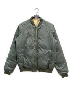 A BATHING APE Down MA-1 jacket/raglan sleeves/nylon Size: M Men Green - Picture 1 of 10