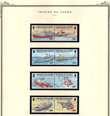 Tristan Da Cunha Como Nuevo Colección OG NH en Scott 2 páginas de correo 2001 a 2006 Foto 1 de 4