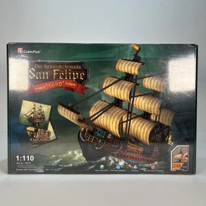The Spanish Armada San Felipe 1690 3D Puzzle 1:110 248PCS Model Size 7” X 22” - Picture 1 of 10