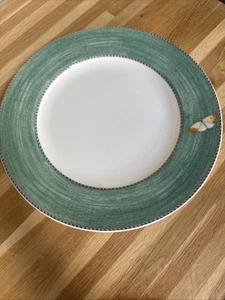 3 x WEDGWOOD Queen's Ware Pottery SARAH'S GARDEN Side Plate GREEN BAND Butterfly - Picture 1 of 2
