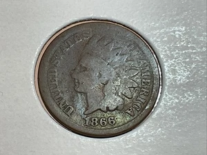 1866 Indian Cent pair great value - Picture 1 of 4