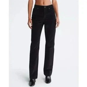 Calvin Klein schwarze Cordhose Damengröße 8 schlanker Bootcut gebraucht, in einwandfreiem Zustand - Bild 1 von 7