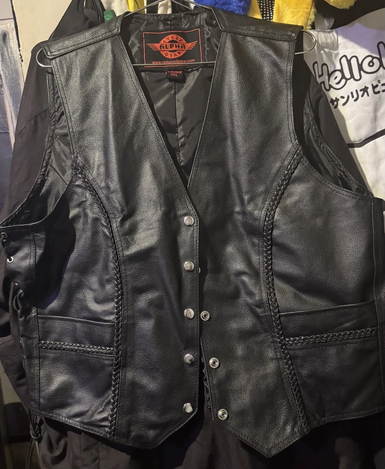 Женский кожаный жилет | 2X-Large - Изображение 1 из 1