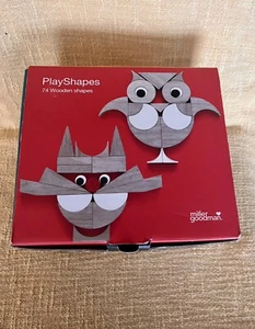 Miller Goodman Play Shapes Set 74 Wooden Pieces - Picture 1 of 7