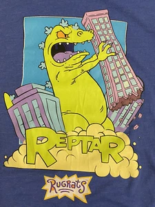 Rugrats Reptar TShirt Nickelodeon NickToons 90s T Rex Blue Child Size (14/16) XL - Picture 1 of 7