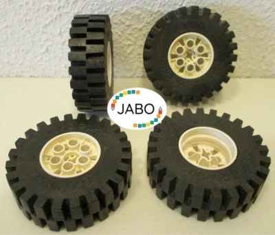  ( N5 / 9 ) 4 x Lego Technik Technic Rad Räder Reifen mit Felge 20x30 weiß - Bild 1 von 2