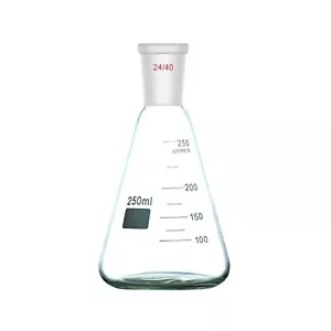 250ml 24/40 Glass Erlenmeyer Flask Chemistry Conical Bottle Laboratory Glassware - Picture 1 of 1