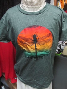 ""DRAGONFLY SUNSET"" - SHORT SLEEVE T-SHIRT - SIZE LARGE - Picture 1 of 2