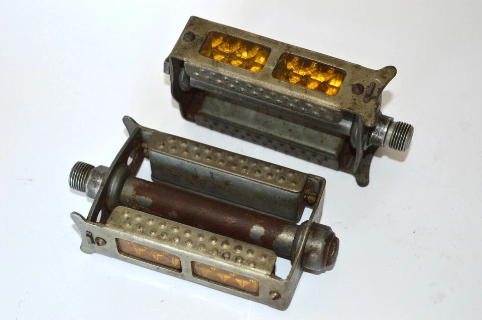 1 Paar Fahrradpedale 1930er Jahre Sportrad Halbrenner Fahrrad Teile - Bild 1 von 4