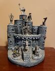 Vintage 1980 Spoontiques Castle & 8 Hudson Pewter Wizards Dragons & a Snake