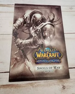 WoW World of Warcraft Miniatures Game Spoils of War Checklist Booklet - Picture 1 of 3