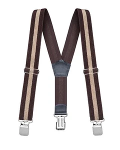 Buyless Fashion Heavy Duty Textured Suspenders Men 48 Adjustable Straps 1 1/2 Y - Picture 1 of 77
