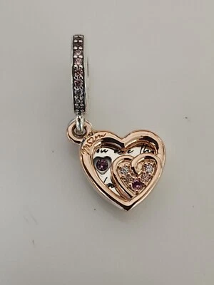 AUTÉNTICO PANDORA BRILLANTE INFINITO CORAZÓN COLGANTE ENCANTO #788878C01 Foto 1 de 4