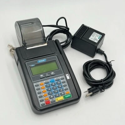 Hypercom T7Plus POS Credit Card Machine Terminal with OEM Power Supply - Image 1 of 4