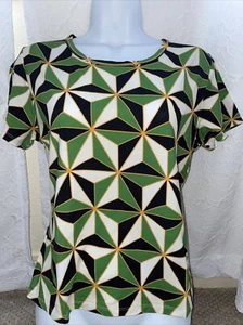 NUEVO CON ETIQUETAS Camisa Katie Kime Top Talla Pequeña S Estampado Geométrico - Imagen 1 de 3
