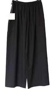 PANTALÓN PANTALÓN Eskandar Nuevo con Etiquetas Negro Pierna Ancha Tropical 99% Lana 1% Cachemira Talla (1) - Imagen 1 de 5