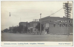 1910 Arapahoe, Nebraska - REAL PHOTO Street Scene - Vintage Postcard - Picture 1 of 2