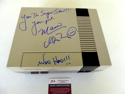 Charles Martinet Signed Nintendo NES Game System, Voice of Mario, Luigi, JSA COA - Image 1 of 4