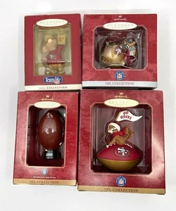 Lot of 4 sports ornaments for the Christmas tree Team NFL Collection Hallmark   - Picture 1 of 2