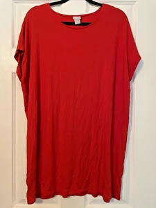 Chicos Travelers Red Sleeveless Top Size 3 XL (16) Spandex Rayon Tunic stretch - Picture 1 of 6