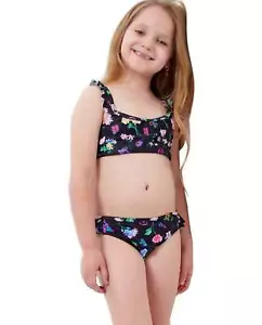 Gottex Kids Daisies Ruffle Bralette Bikini Top with Matching Bikini Bottom - Picture 1 of 8