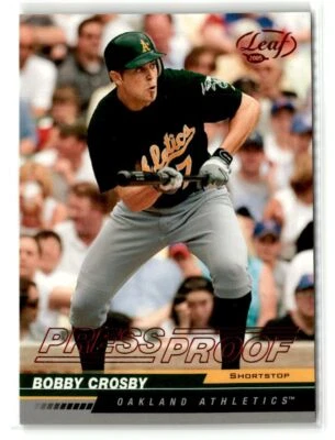 Bobby Crosby Oakland Athletics 2005 Leaf Press Proofs Red #144 - Image 1 of 2