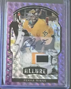 Pekka Rinne Purple Diamond /10 Patch Auto Die Cut 2020-21 Allure #4 - Bild 1 von 2