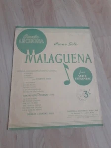 ORIGINAL SHEET MUSIC - MALAGUENA PIANO SOLO - Picture 1 of 4