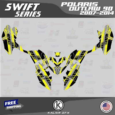 Kit Gráficos para POLARIS OUTLAW 90 (2007-2014) Serie Swift - Amarillo 16-MIL Foto 1 de 4