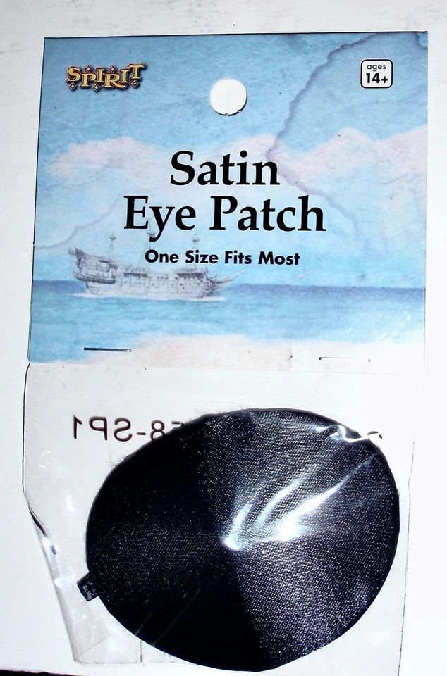 Spirit Halloween Pirate Satin Eye Patch Costume Accessory Blackbeard One Size - Image 1 of 2