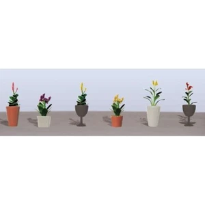 JTT HO Flower Plants Potted Assortment #4 pkg(6) - Picture 1 of 1