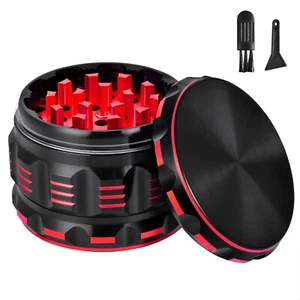Smerigliatrice in metallo a 4 strati erbe a base di erbe smerigliatrice spezie frantoio fumo regalo cucina - Foto 1 di 7